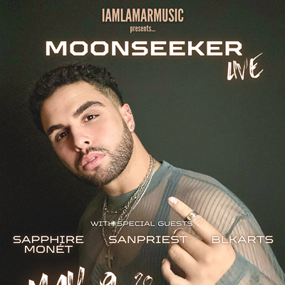 Image: Moonseeker lands in Charlotte. A night of alt-R&B, energy, and celestial sound at Snug Harbor - featuring iamlamarmusic + special guests. May 9th. Limited tickets on sale now.