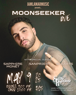 Moonseeker lands in Charlotte. A night of alt-R&B, energy, and celestial sound at Snug Harbor - featuring iamlamarmusic + special guests. May 9th. Limited tickets on sale now. - Uploaded by iamlamarmusic